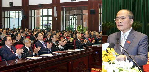 Chủ tịch Quốc hội Nguyễn Sinh Hùng đọc diễn văn khai mạc