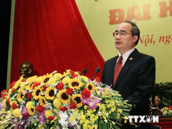 Đồng chí Nguyễn Thiện Nhân, Ủy viên Bộ Chính trị, Chủ tịch Ủy ban Trung ương Mặt trận Tổ quốc Việt Nam khai mạc Đại hội đại biểu toàn quốc Mặt trận Tổ quốc Việt Nam lần thứ VIII