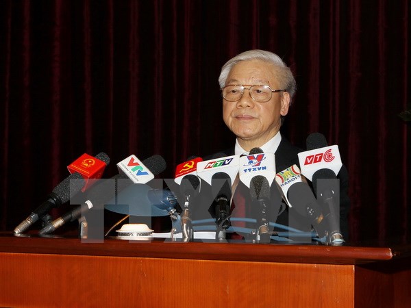 Tổng Bí thư Nguyễn Phú Trọng phát biểu bế mạc Hội nghị
