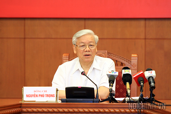 Đồng chí Tổng Bí thư Nguyễn Phú Trọng, Trưởng Ban Chỉ đạo Trung ương về phòng, chống tham nhũng chủ trì Phiên họp