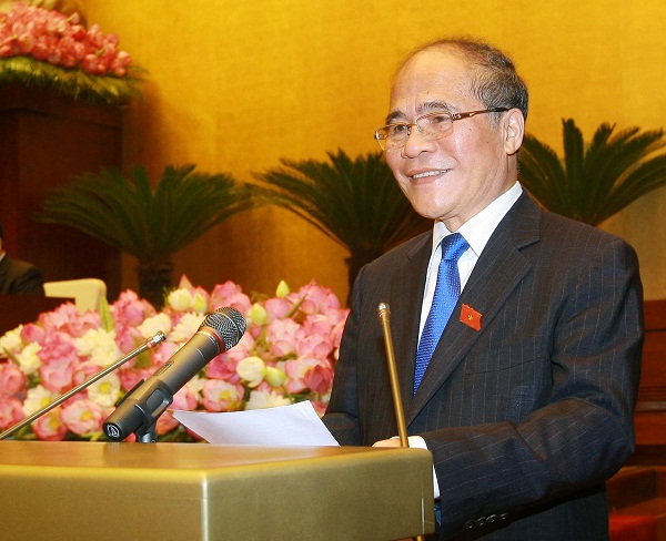Chủ tịch Quốc hội Nguyễn Sinh Hùng phát biểu khai mạc