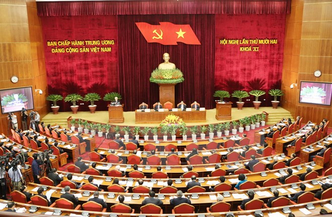 Quang cảnh khai mạc Hội nghị lần thứ 12 Ban Chấp hành Trung ương Đảng khóa XI