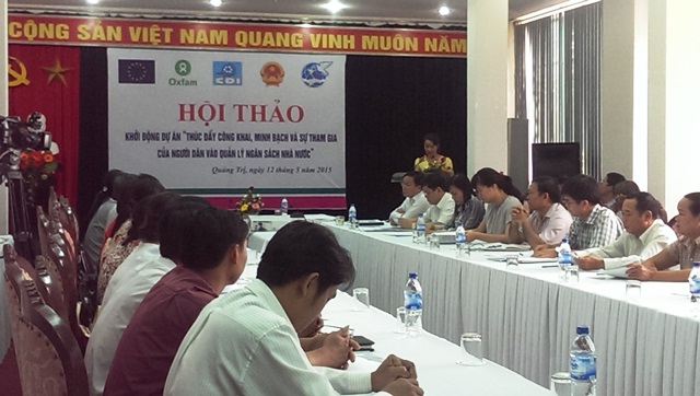 Hội thảo “Thúc đẩy công khai, minh bạch và sự tham gia của người dân vào quản lý ngân sách nhà nước” tại tỉnh Quảng Trị