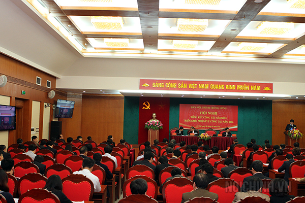 Hội nghị tổng kết công tác năm 2015 và triển khai nhiệm vụ năm 2016 của Ban Nội chính Trung ương
