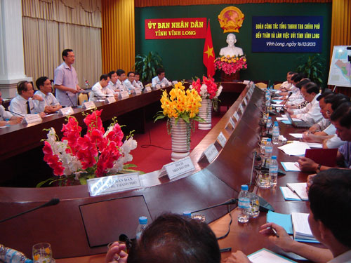 Đoàn công tác của Thanh tra Chính phủ làm việc tại tỉnh Vĩnh Long
