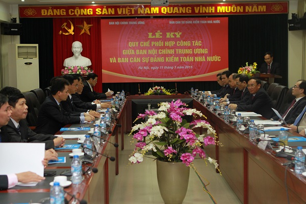 Ban Nội chính Trung ương ký Quy chế phối hợp với Ban cán sự đảng Kiểm toán Nhà nước trong công tác phòng, chống tham nhũng