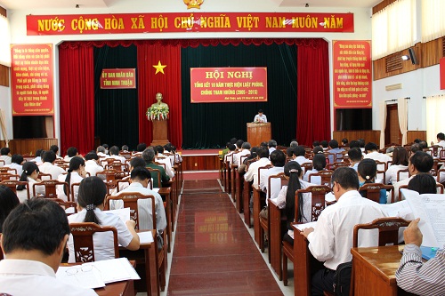 Hội nghị tổng kết 10 năm thực hiện Luật phòng, chống tham nhũng tỉnh Ninh Thuận