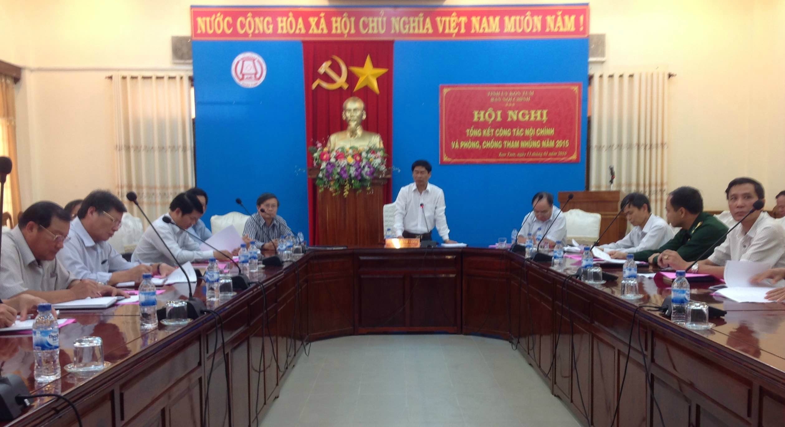 Hội nghị trực tuyến tổng kết công tác nội chính và phòng, chống tham nhũng tỉnh Kon Tum