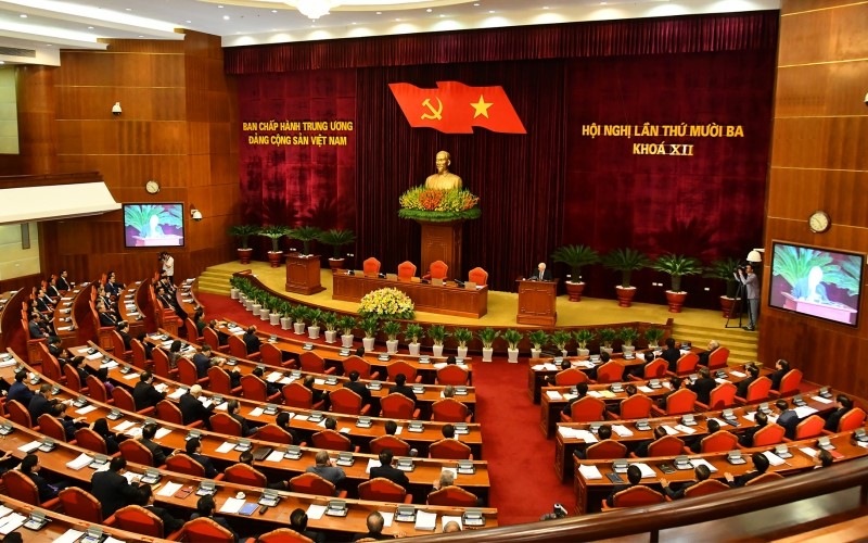 Toàn cảnh Bế mạc hội nghị lần thứ 13 Ban Chấp hành Trung ương Đảng khóa XII