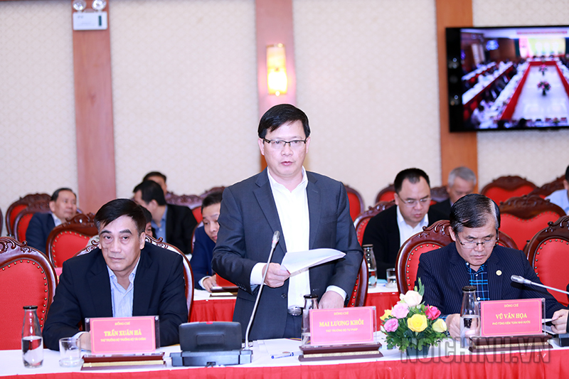 Đồng chí Mai Lương Khôi, Thứ trưởng Bộ Tư pháp