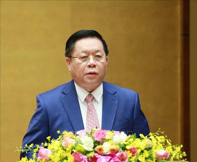 Đồng chí Nguyễn Trọng Nghĩa, Bí thư Trung ương Đảng, Trưởng Ban Tuyên giáo Trung ương phát biểu bế mạc Hội nghị. Ảnh: Phương Hoa/TTXVN