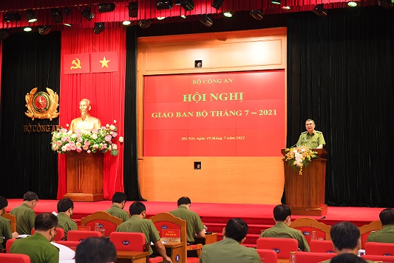 Bộ Công an giao ban định kỳ đánh giá tình hình, kết quả công tác công an tháng 7/2021
