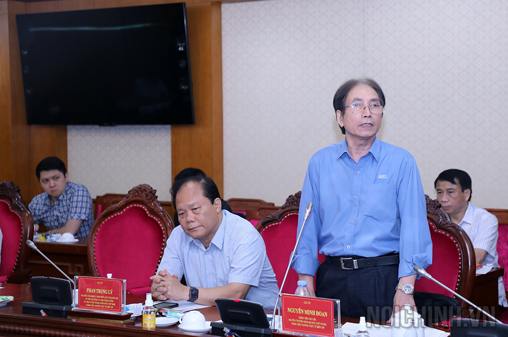 GS. TS Nguyễn Minh Đoan, Giảng viên cao cấp, nguyên Trưởng khoa Đại học Luật Hà Nội, thành viên Thường trực Tổ Biên tập Đề án