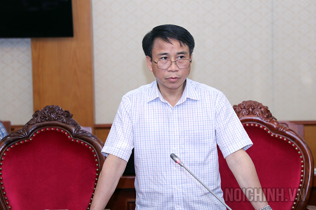 Đồng chí Nguyễn Quang Minh, Trưởng ban Dân chủ - Pháp luật, Ủy ban Trung ương MTTQ Việt Nam, thành viên Tổ Biên tapaj