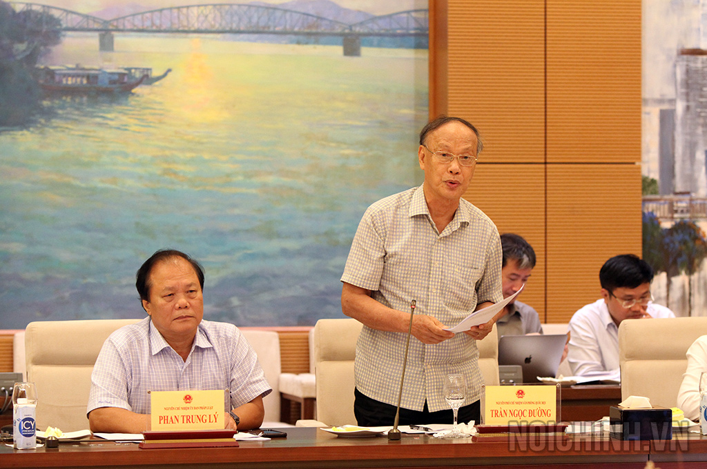 Giáo sư, Tiến sỹ Trần Ngọc Đường, Nguyên Phó Chủ nhiệm Văn phòng Quốc hội, Ủy viên Đoàn Chủ tịch, Chủ tịch hội đồng tư vấn dân chủ - pháp luật, Ủy ban Trung ương Mặt trận Tổ quốc Việt Nam, Thường
