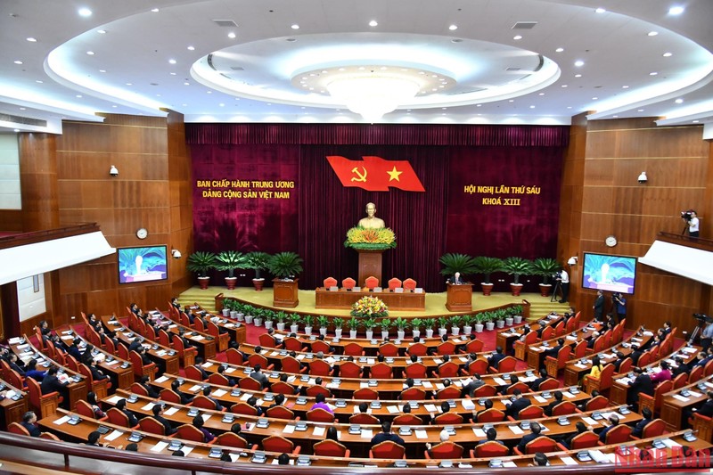 Toàn cảnh phiên bế mạc Hội nghị lần thứ 6 Ban chấp hành Trung ương Đảng khóa XIII