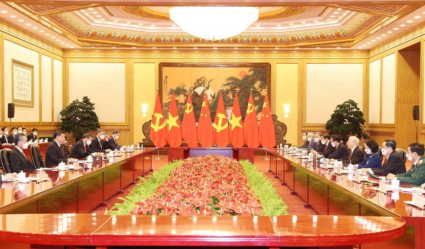 Đồng chí Tổng Bí thư Nguyễn Phú Trọng hội đàm với Tổng Bí thư, Chủ tịch Trung Quốc Tập Cận Bình