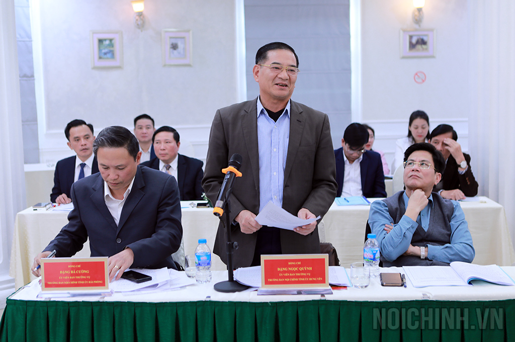 Đồng chí Đặng Ngọc Quỳnh, Trưởng Ban Nội chính Tỉnh ủy Hưng Yên