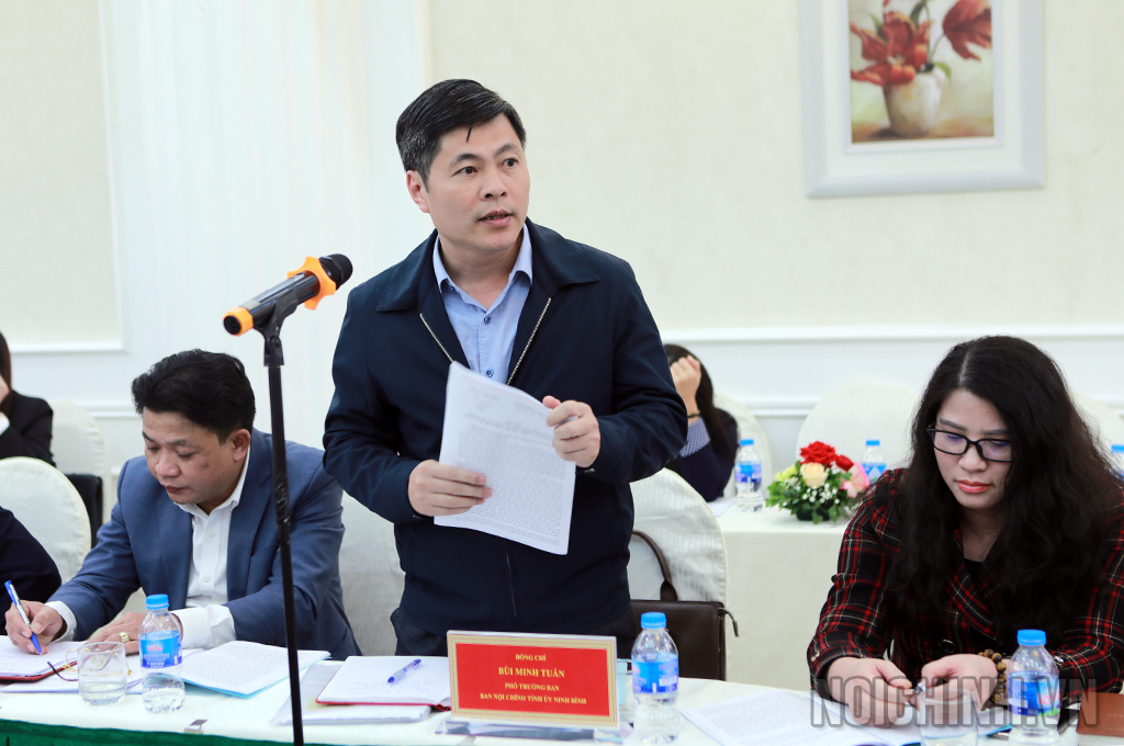 Đồng chí Bùi Minh Tuấn, Phó Trưởng Ban Nội chính Tỉnh ủy Ninh Bình