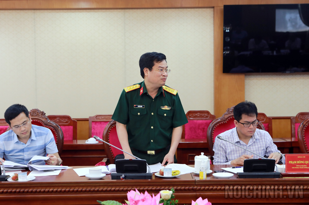 Đồng chí Bùi Văn Hưng, Trưởng phòng Nghiên cứu, Viện Kiểm sát quân sự Trung ương