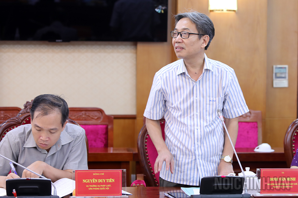 Đồng chí TS. Đinh Văn Minh, Nguyên Vụ trưởng Vụ Pháp chế, Thanh tra Chính phủ