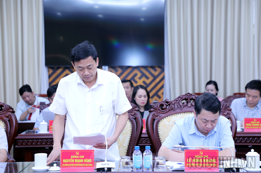 Đồng chí Nguyễn Mạnh Hùng, Phó Cục trưởng Cục Cảnh sát điều tra tham nhũng,