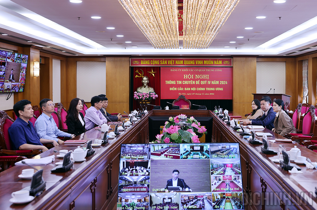 Quang cảnh điểm cầu Ban Nội chính Trung ương