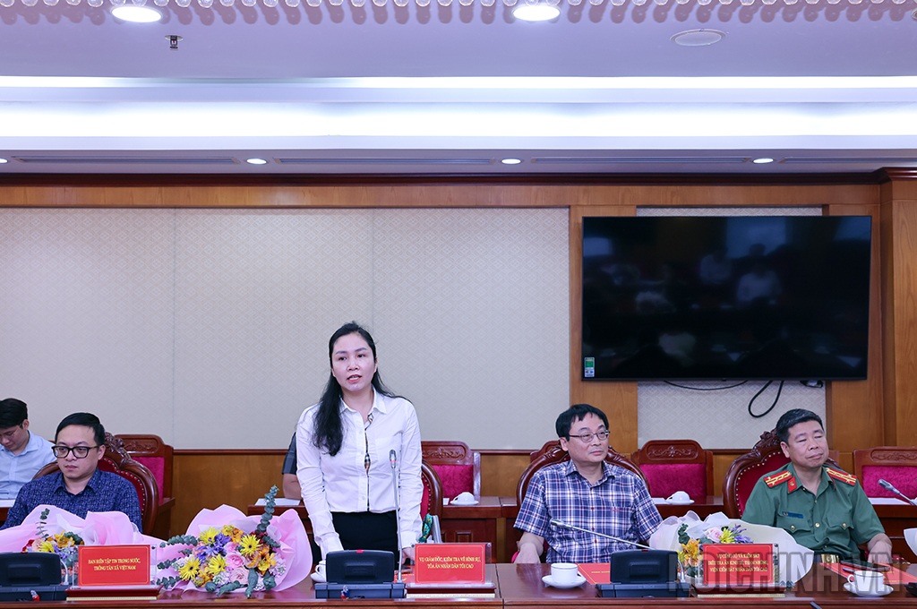 Đồng chí Nguyễn Thị Bình, Vụ trưởng Vụ Giám đốc, kiểm tra về hình sự, Tòa án nhân dân tối cao