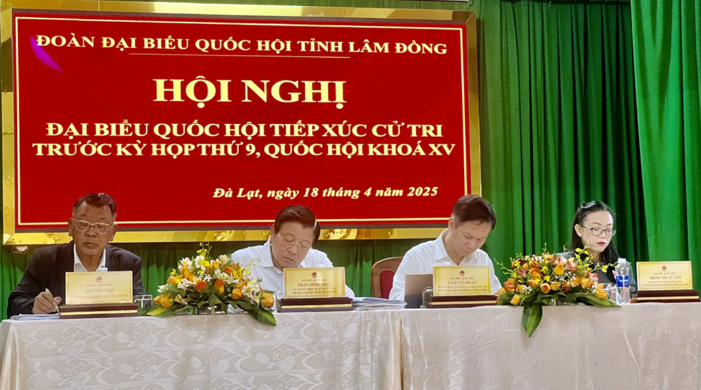 Đoàn Đại biểu Quốc hội tỉnh Lâm Đồng tiếp xúc xử tri xã Bình Thạnh, huyện Đức Trọng