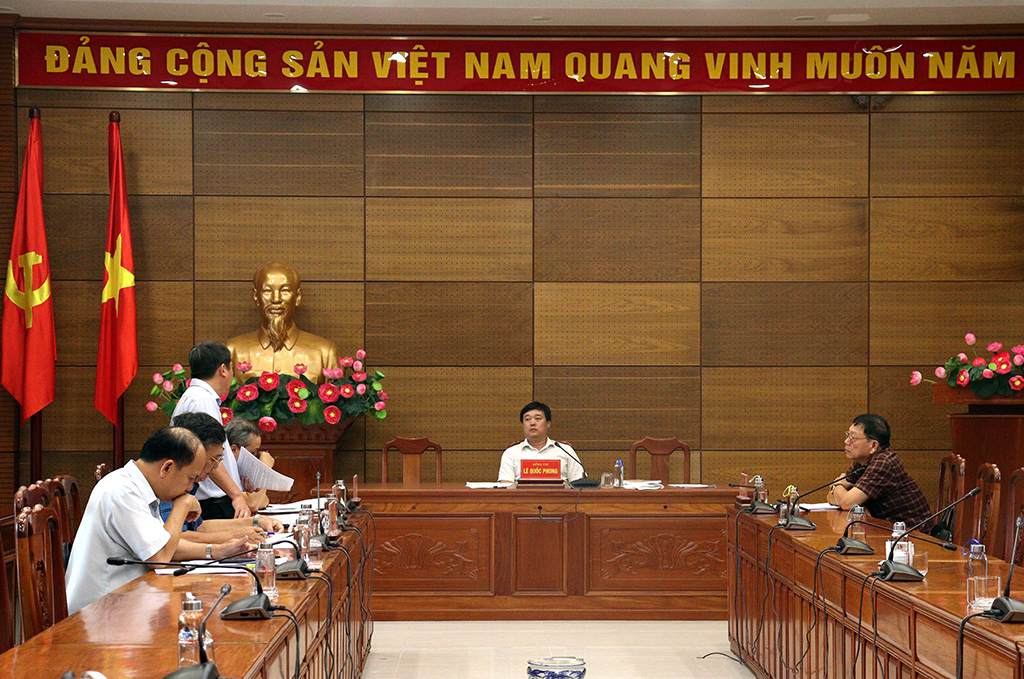 Đồng chí Lê Quốc Phong, Ủy viên Trung ương Đảng, Bí thư Tỉnh ủy, Trưởng Ban Chỉ đạo phòng, chống tham nhũng, lãng phí, tiêu cực tỉnh Đồng tháp chủ trì Cuôc họp 
