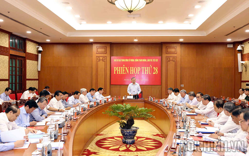 Phiên họp 28 Ban Chỉ đạo Trung ương về phòng, chống tham nhũng, lãng phí, tiêu cực
