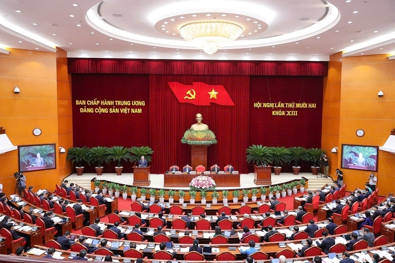 Quang cảnh Hội nghị lần thứ 12 Ban Chấp hành Trung ương Đảng khóa XIII