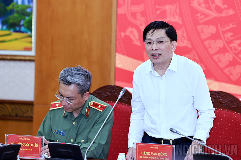 Đồng chí Đặng Văn Dũng, Phó Trưởng Ban Nội chính Trung ương thông tin một số kết quả cốt lõi của Cuộc họp