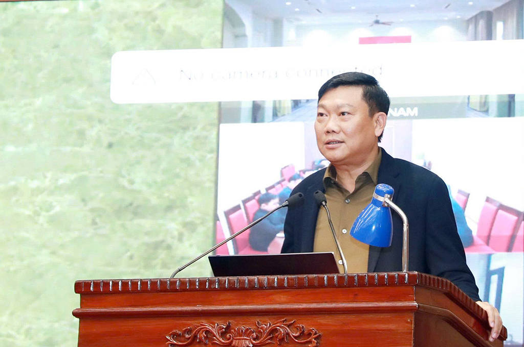 Đồng chí Đỗ Anh Tuấn, Ủy viên Ban Thường vụ, Trưởng Ban Nội chính Thành ủy Hà Nội phát biểu tại Hội nghị