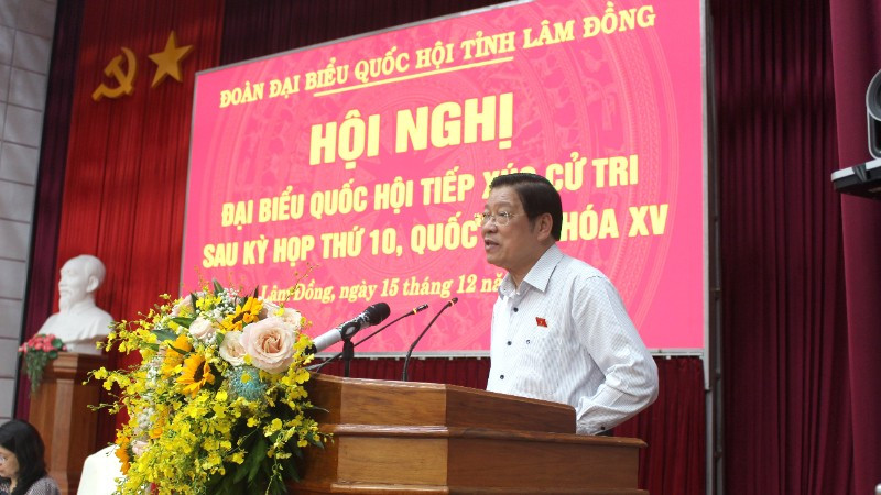 Đồng chí Phan Đình Trạc, Ủy viên Bộ Chính trị, Bí thư Trung ương Đảng, Trưởng Ban Nội chính Trung ương phát biểu