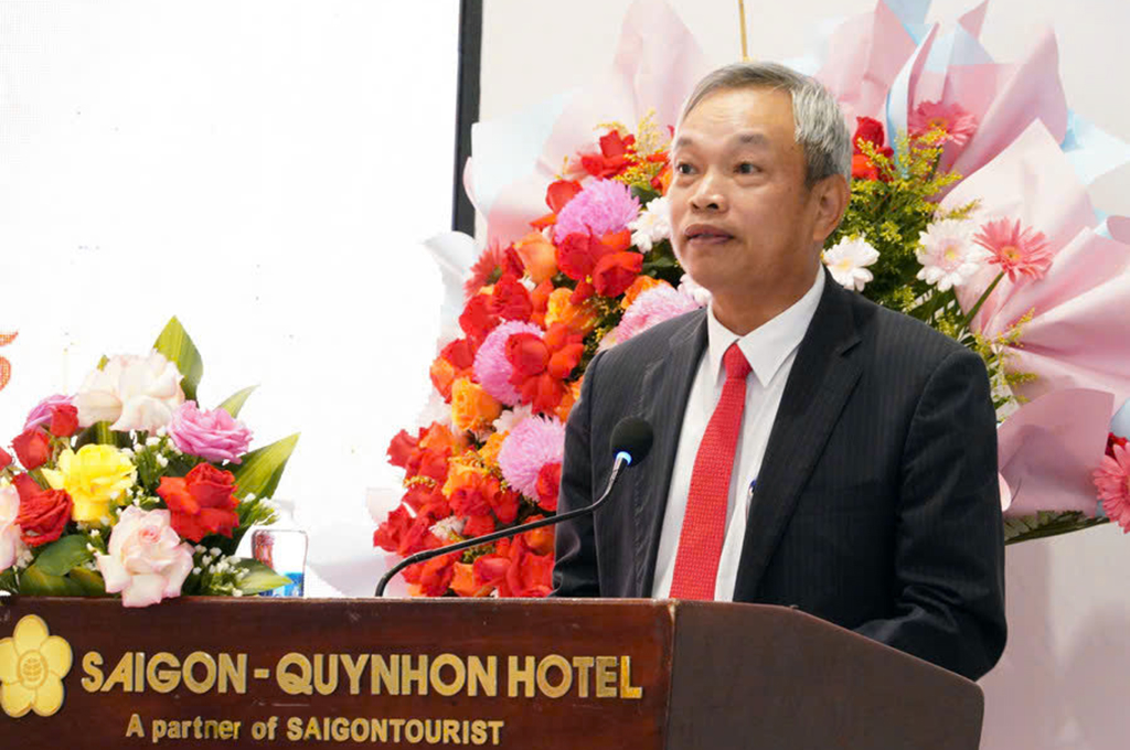  Đồng chí Đặng Vĩnh Sơn, Ủy viên Ban Thường vụ, Trưởng Ban Nội chính trình bày Diễn văn tại buổi Lễ