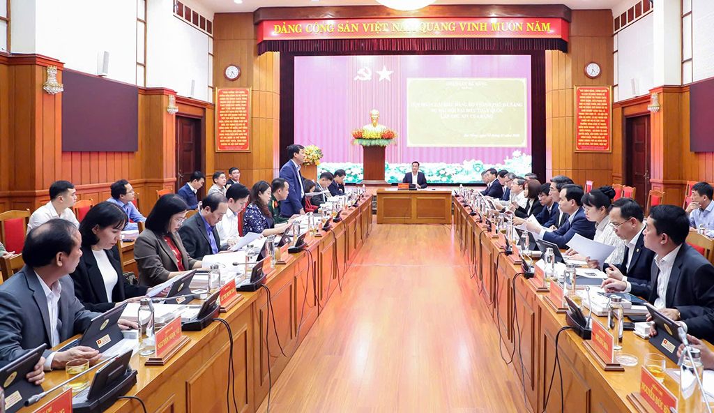 Quang cảnh Hội nghị Ban Thường vụ Thành ủy Đà Nẵng