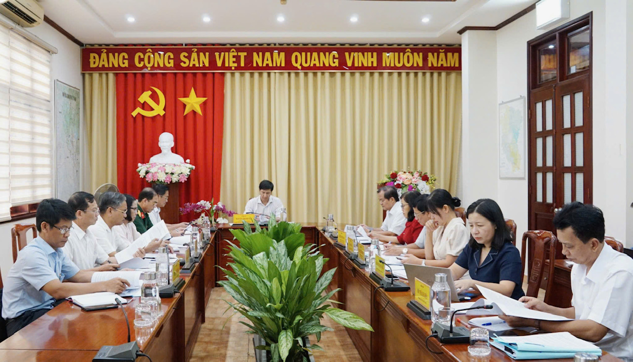 Một cuộc họp của Ban Chỉ đạo phòng, chống tham nhũng. Lãng phí, tiêu cực tỉnh Tây Ninh