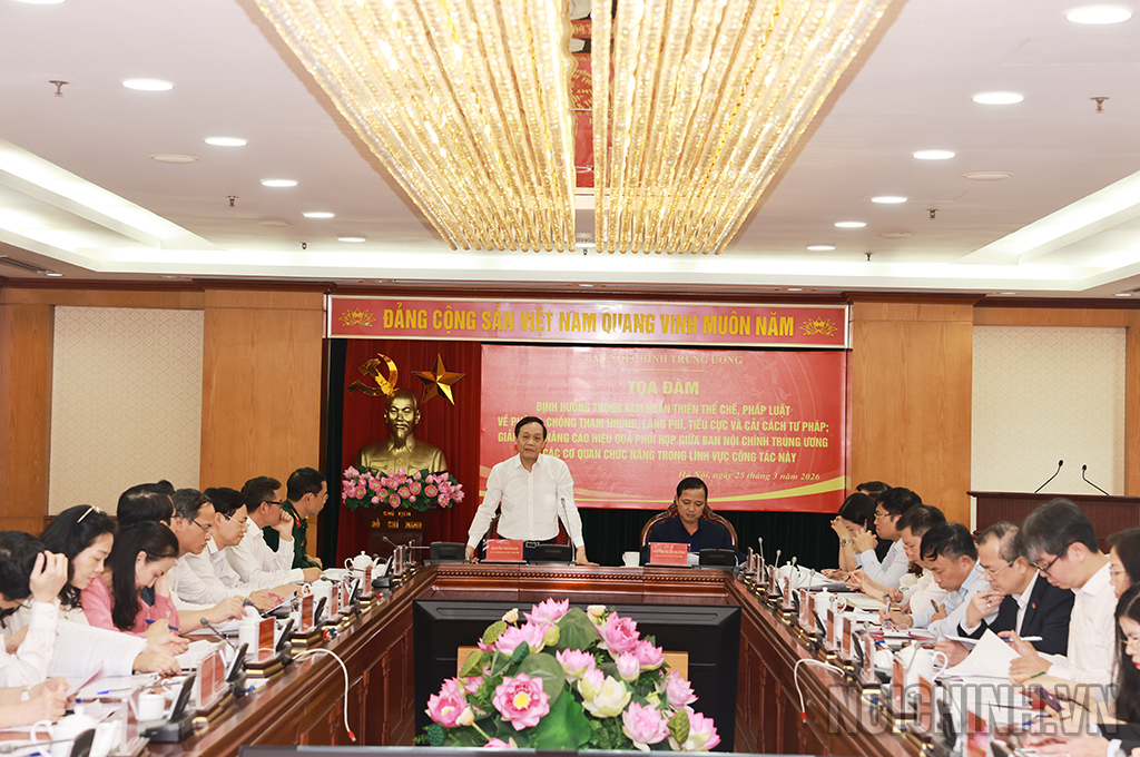 Đồng chí Nguyễn Thanh Hải, Trợ lý đồng chí Trưởng Ban Nội chính Trung ương phát biểu